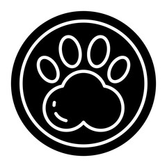 Modern design icon of dog paw 