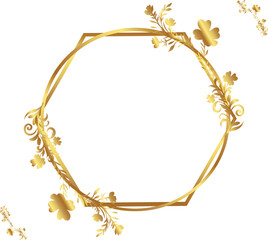 Flowers hexagon circle free vector illustration