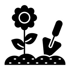 A beautiful design icon of gardening 