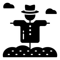 An eye catching design icon of scarecrow 