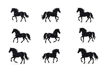 馬のシルエット,Generative AI,AI画像