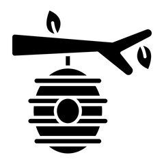 A trendy design icon of beehive 