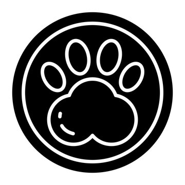 Modern design icon of dog paw 