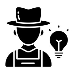 Trendy design icon of creative farmer