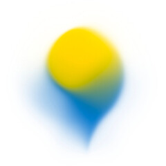 Blue Yellow Gradient Abstract Fluid Shape