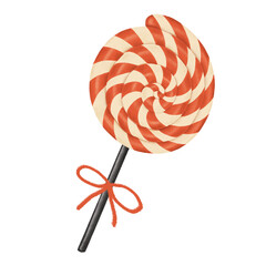Lollipop vector illustration. Sunburst Candy illustration isolated on white background.