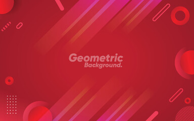 Geometric red abstract background