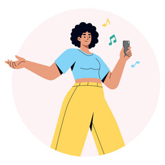 Dancing to the Rhythm PNG file on transparent background.