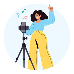 Recording Music Video PNG file on transparent background.