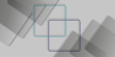 Overlapping geometric shapes creating a modern abstract design with shades of blue on a dark background. Minimal geometric background with dynamic hexagon lines. Vector Illustration.