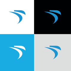 Fototapeta premium blue road initial R,