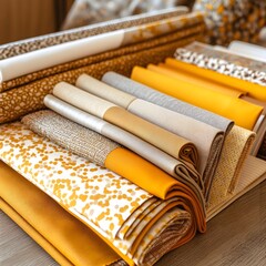 Luxury Yellow Gold Fabric Swatches Samples Textures