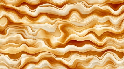 Abstract caramel wave background texture with smooth flowing wavy lines