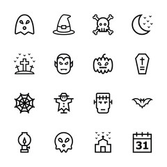 Halloween icon set design