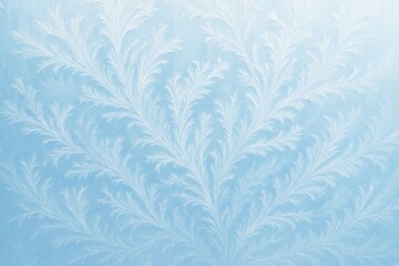 Fototapeta premium Frost pattern on window glass. Winter ice crystal background. Cold frozen texture for seasonal design.
