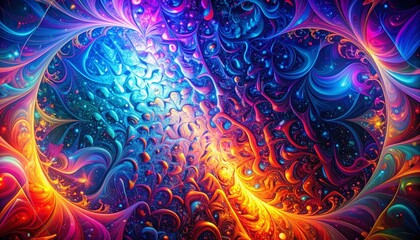 Vibrant Wavy Glass Texture with Reflections and Iridescent Light Abstract Background