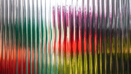 Vibrant Wavy Glass Texture with Reflections and Iridescent Light Abstract Background