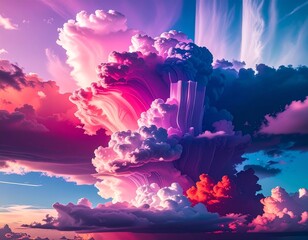 Vibrant Wavy Glass Texture with Reflections and Iridescent Light Abstract Background