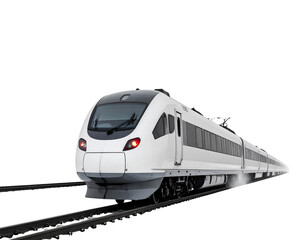 Fototapeta premium Train in road railway white background png download_