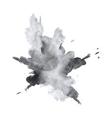 Gray Watercolor Ink Splatter Abstract Texture