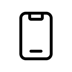 Mobile phone black vector icon