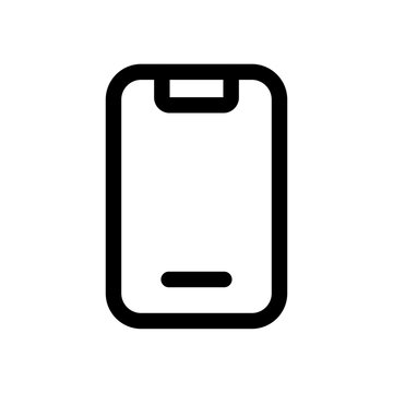 Mobile phone black vector icon