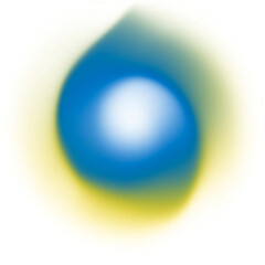 Dynamic Blue Yellow Gradient Circle Abstract Illustration