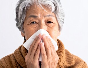 鼻をかむおばああさん1