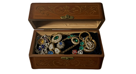Photo of an Open Treasure Chest Full of Jewels and Gold