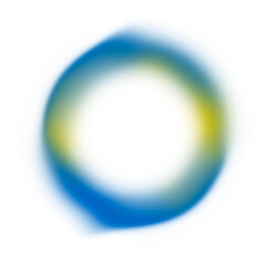 Blue Yellow Gradient Abstract Circle Illustration
