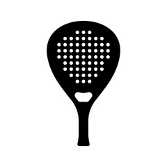 Paddle racket icon isolated on white background.