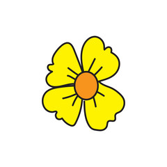 Flower icon yellow