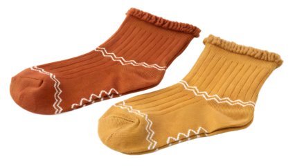 Cozy ribbed socks in mustard and brown tones, perfect for autumn fashion and comfortable everyday wear