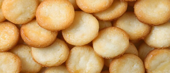 Delicious Golden Brown Butter Cookies Close Up