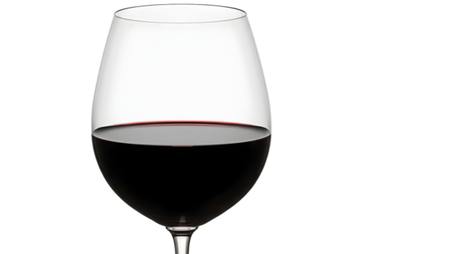 Isolated Realistic Red Wine Glass Clear Background