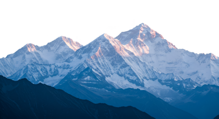 Photo Snow Mountain Peaks Sunlight Blue Sky Transparent Background