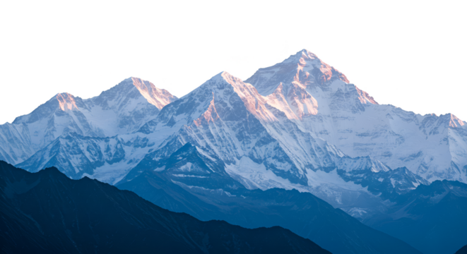 Photo Snow Mountain Peaks Sunlight Blue Sky Transparent Background