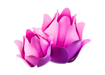 Pink flower isolated on transparent background illustration