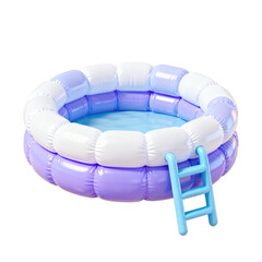 3D Rendered Inflatable Pool with Ladder