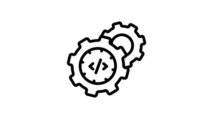 Animated Media Production Settings Gear