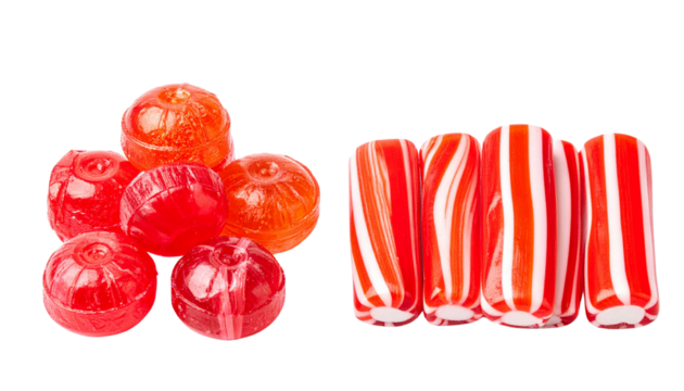 Colorful Hard Candy Duo Set, isolated on transparent background