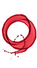 Isolated Red Liquid Splash Swirl Abstract PNG