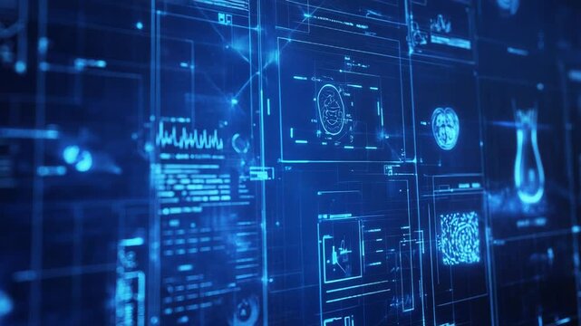 Digital data processing interface displaying medical analysis - Powered by Adobe