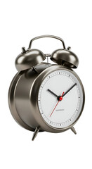 Realistic 3D Alarm Clock Transparent Background Isolated