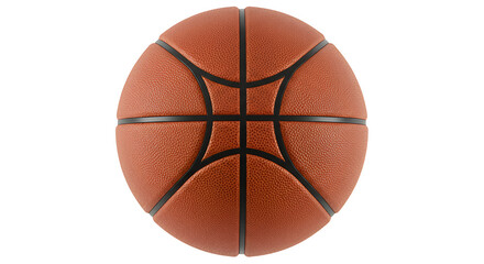 Realistic 3d basketball on transparent background