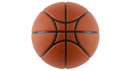 Realistic 3d basketball on transparent background