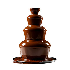 Realistic 3D Chocolate Fountain Cascading Dark Chocolate
