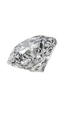 Realistic 3D Diamond Isolated On Black Background