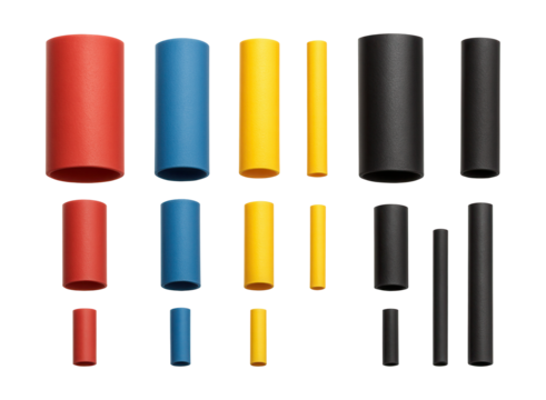 Heat shrink tubing for insulating electrical wires in homes, ensuring a neat finish.