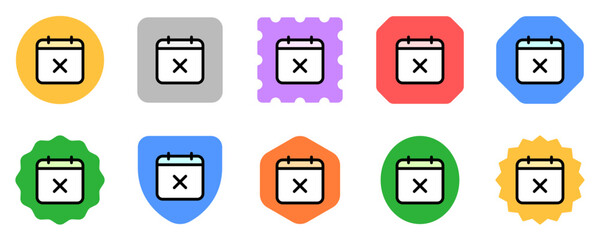 Editable vector delete calendar event icon. Part of a big icon set family. Perfect for web and app interfaces, presentations, infographics, etc